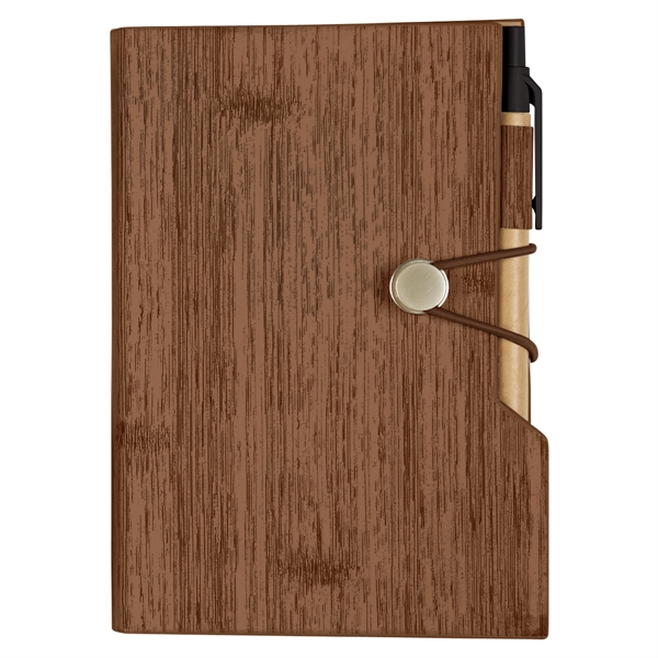 4" X 6" Woodgrain Look Notebook With Sticky Notes And Flags - Image 5