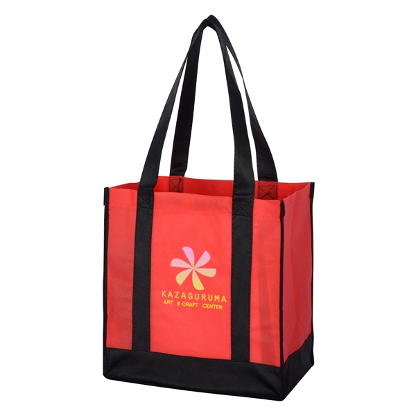 Non-Woven Two-Tone Shopper Tote Bag - Image 26