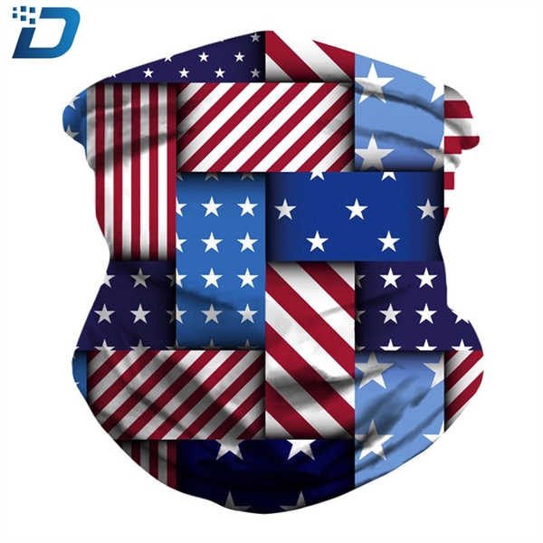 Outdoor American Flag Cycling Triangle Scarf Face Mask Neck - Image 6