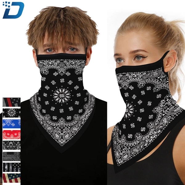 Printed Face Mask Infinity Scarf Cylcing Neck Gaiter Mask - Image 1