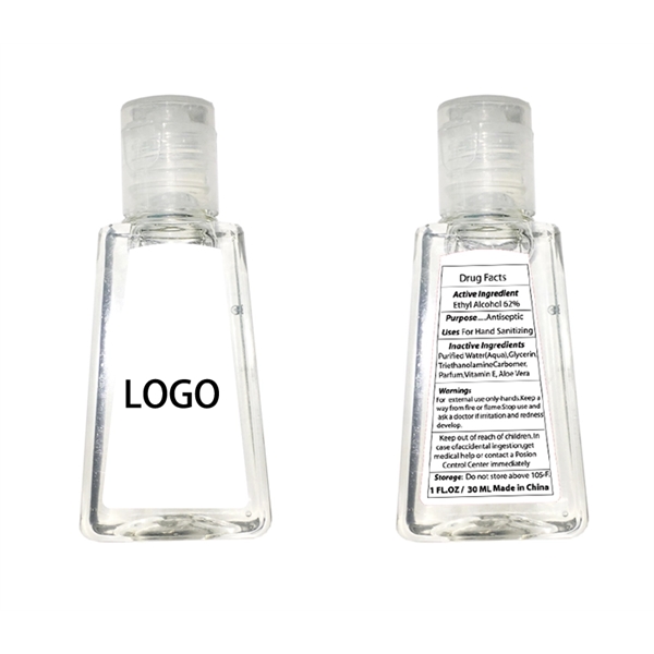 In Stock 1 oz 30ml Alcoholic Hand Sanitizer with Sickers - Image 1