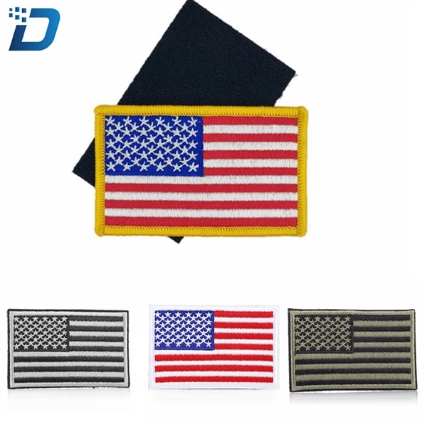 American Flag Embroidery Emblems Stickers - Image 1