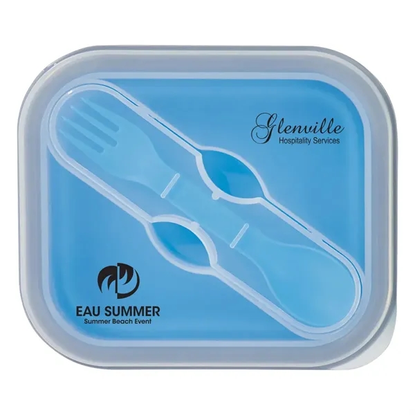 Collapsible Food Container With Dual Utensil - Image 6