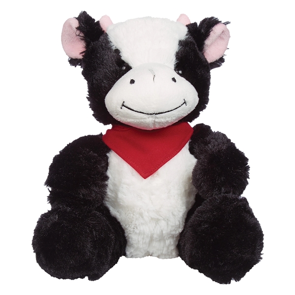 8 1/2 Plush Cuddly Cow With Shirt - Image 3