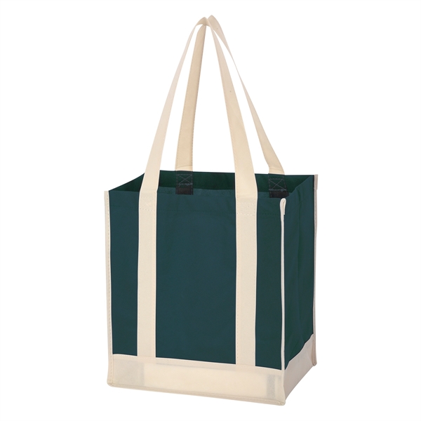 Non-Woven Two-Tone Shopper Tote Bag - Image 27