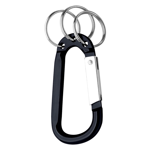 8mm Carabiner With Triple Split Ring - Image 5