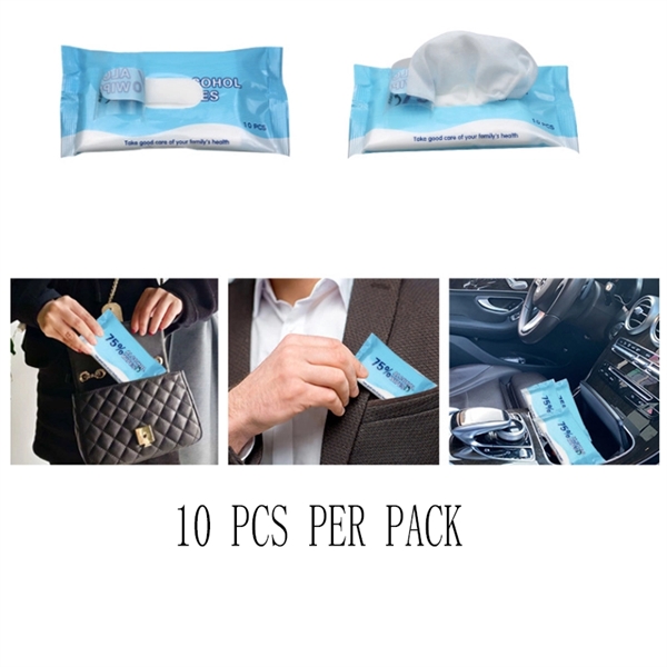 75% Wipes Disposable Cleaning Wipes(1 Packs,10 Wipes) Hand - Image 1