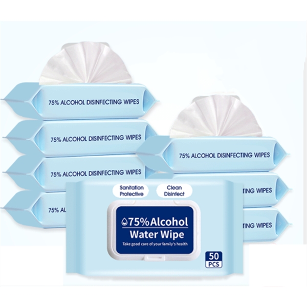 50PCS/Pack Cleanning Wet Wipes - 75% Alcohol - Image 1