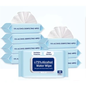 50PCS/Pack Cleanning Wet Wipes - 75% Alcohol