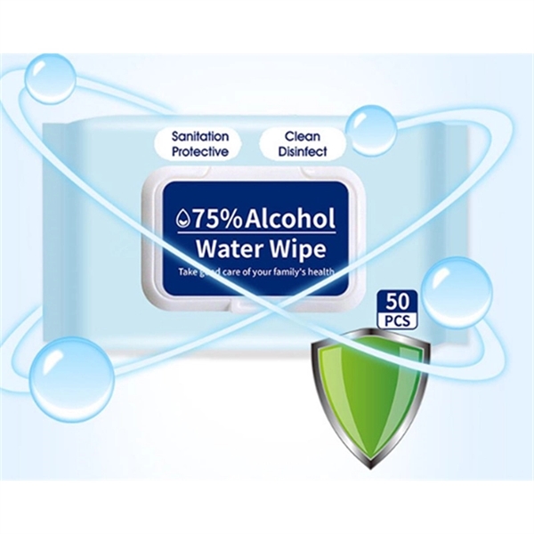 50PCS/Pack Cleanning Wet Wipes - 75% Alcohol - Image 3
