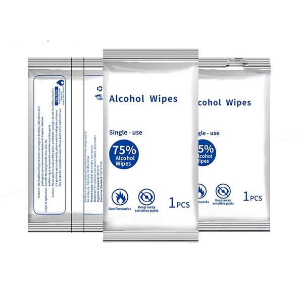 75% alcohol singel pack wipes - Image 2
