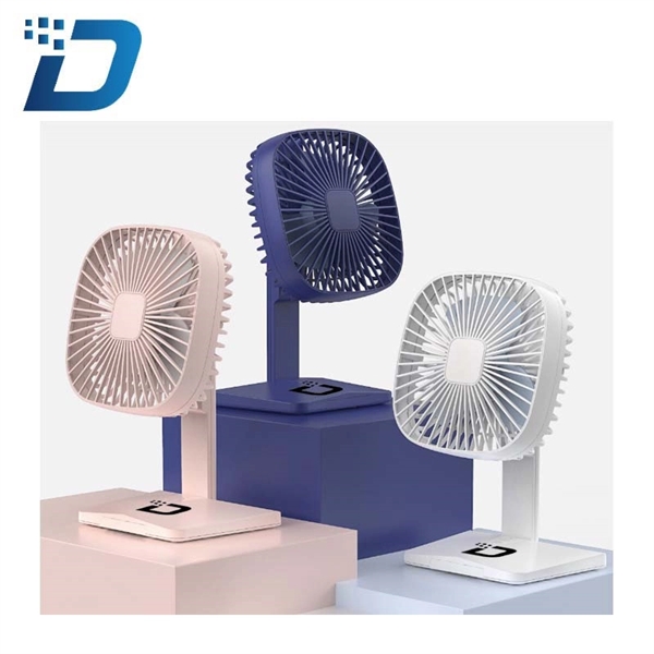 Adjustable Fan with Mobile Phone Stand - Image 1