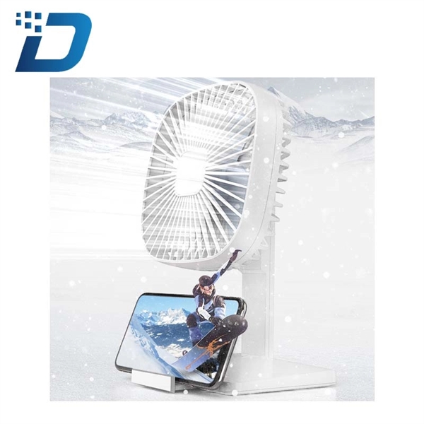 Adjustable Fan with Mobile Phone Stand - Image 2