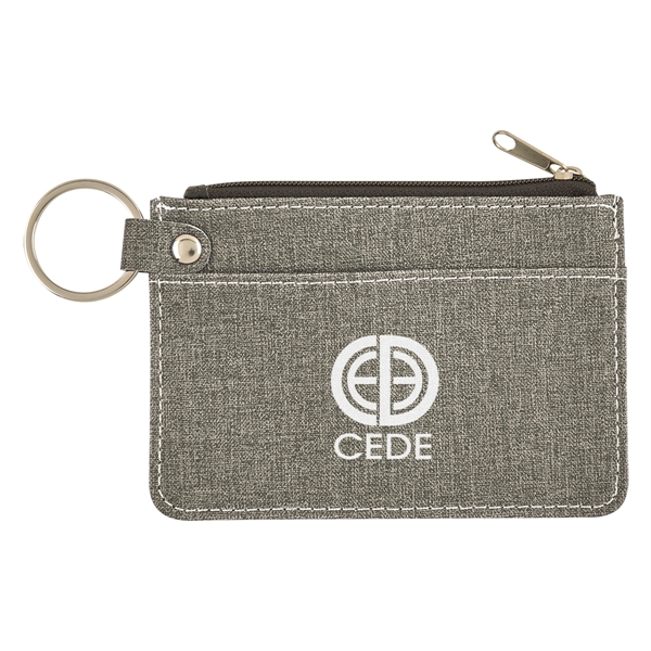 Heathered Card Wallet With Key Ring - Image 8