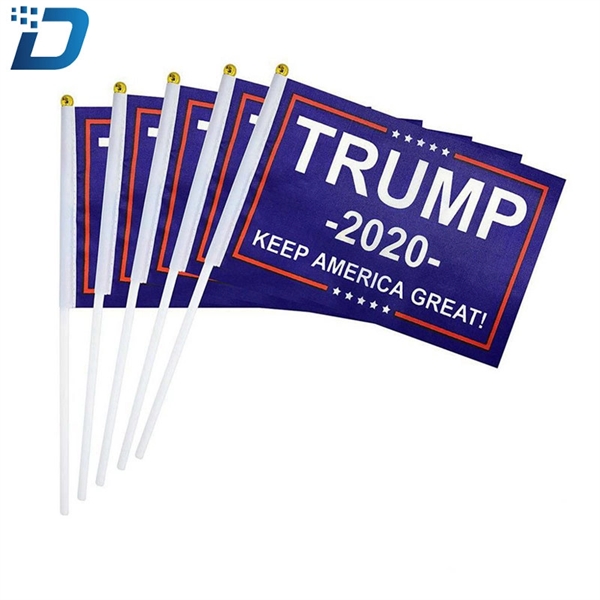 2020 Trump Handheld Mini Slogan Flag - Image 1