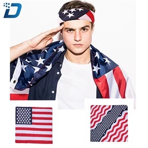 American Flag Independence Day  Cotton Banadana Square Scarf
