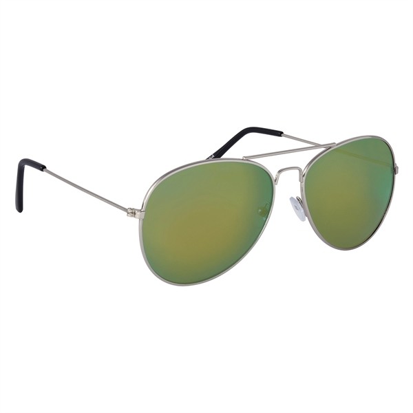 Color Mirrored Aviator Sunglasses - Image 12