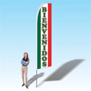 15ft. Advertising Banner Flag - Welcome
