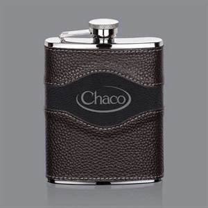 Colchester Hip Flask -  Two-Tone Leather