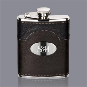 Regent Hip Flask -  Stainless Plate