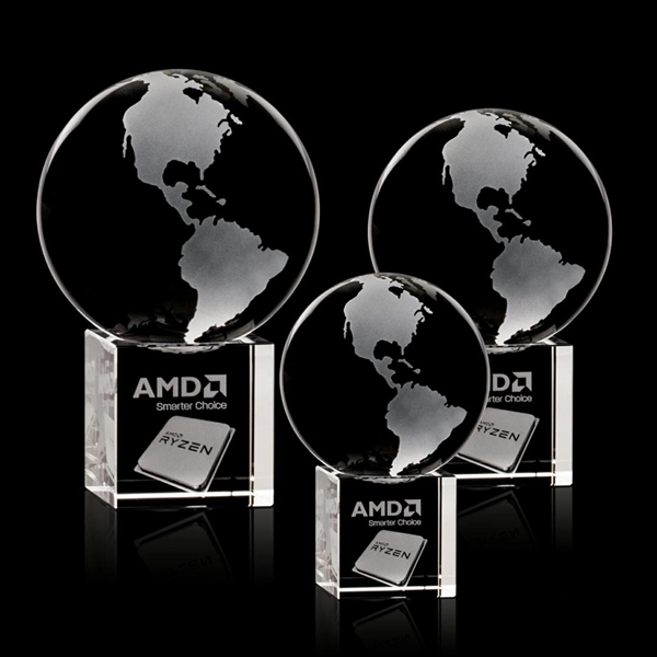 Globe Award on Cube - 3D - Image 2