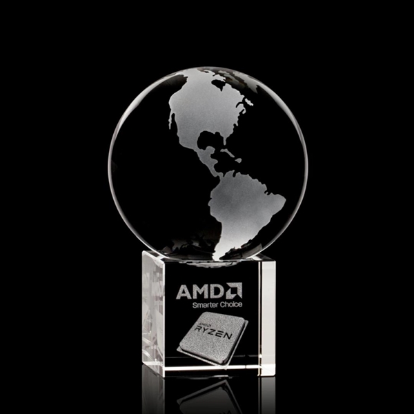 Globe Award on Cube - 3D - Image 3