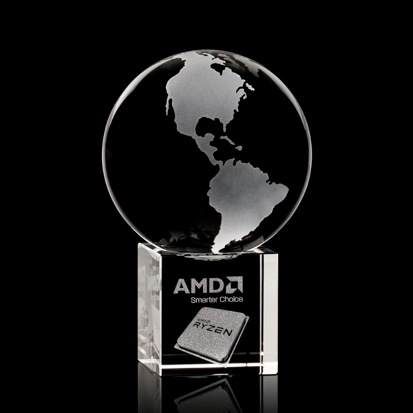 Globe Award on Cube - 3D - Image 4