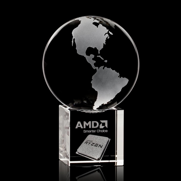 Globe Award on Cube - 3D - Image 5