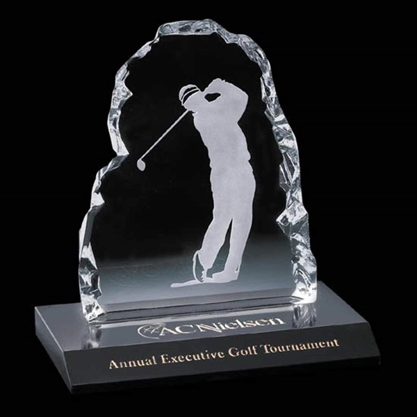Golfer Iceberg Award on Marble -Male - Image 2