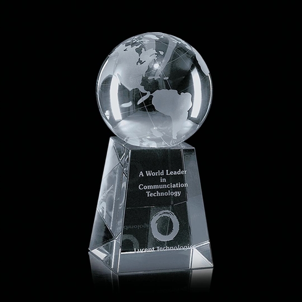 Globe Award on Tall Base - Image 2
