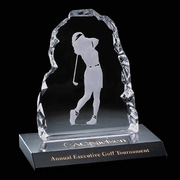 Golfer Iceberg Award on Marble -Female - Image 3
