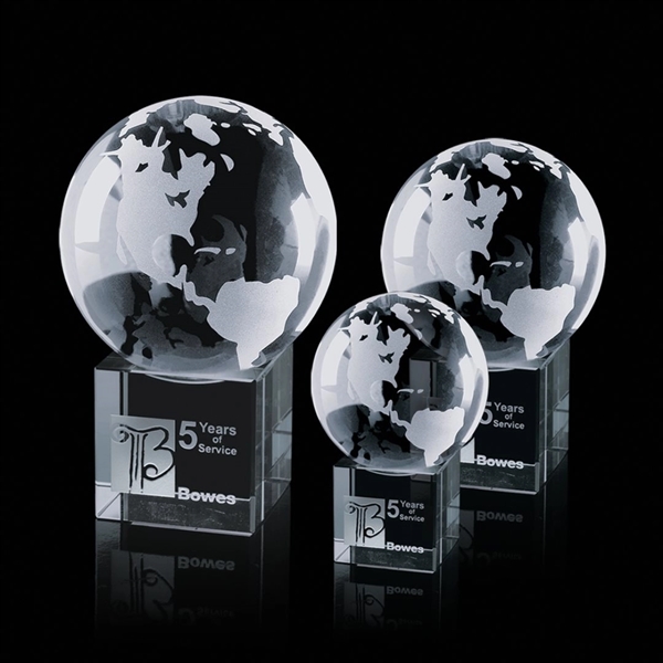 Globe Award on Cube - Image 1
