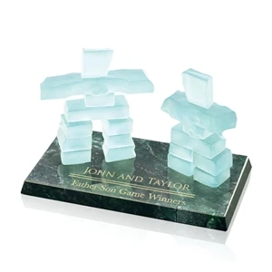 Mother & Daughter Award on Green Marble Base