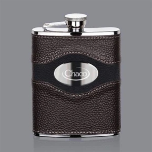 Colchester Hip Flask -  Stainless Plate