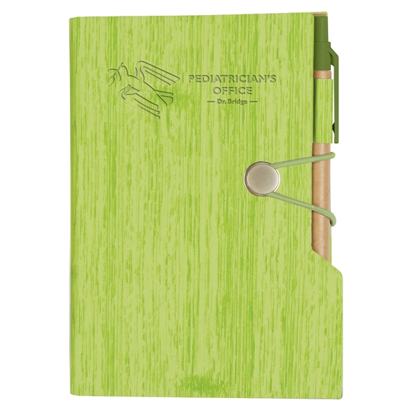 4" X 6" Woodgrain Look Notebook With Sticky Notes And Flags - Image 6