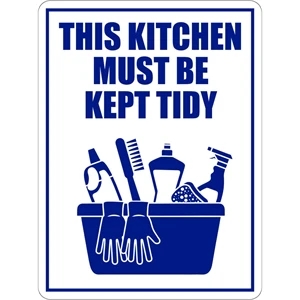 Please Tidy Up Kitchen Vibraprint™ Label (6" x 8")