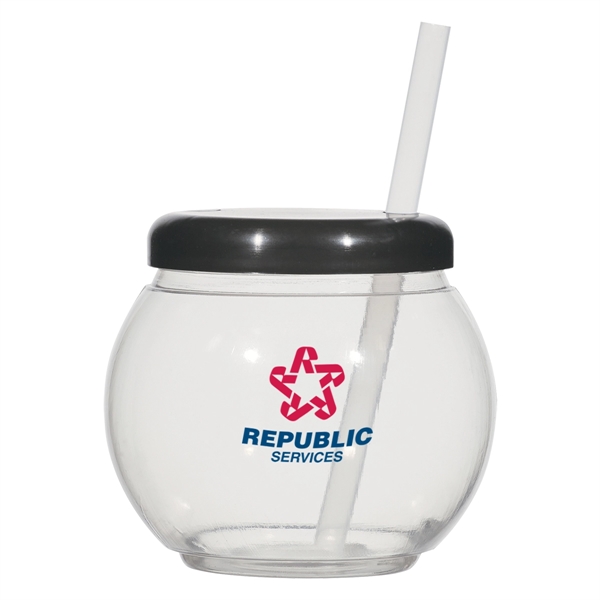 20 oz. Fish Bowl Cup with Straw - Image 5