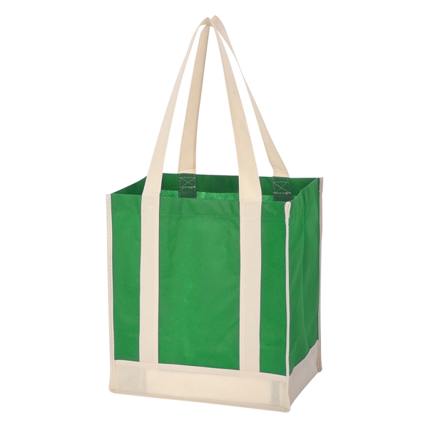 Non-Woven Two-Tone Shopper Tote Bag - Image 30