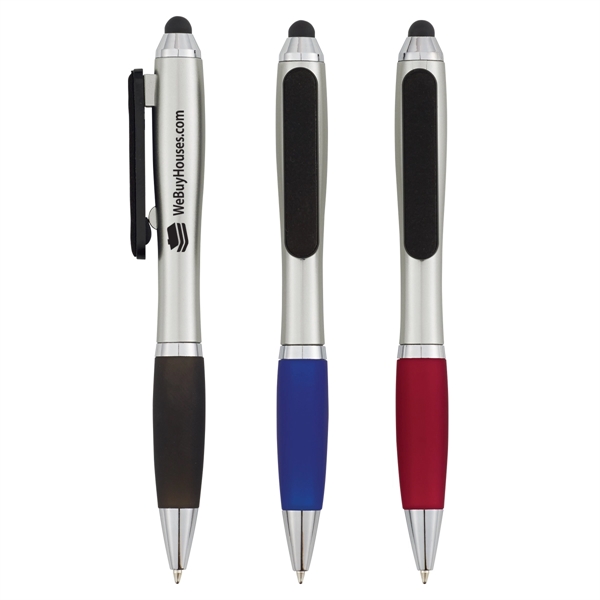 Satin Stylus Pen with Screen Cleaner - Image 1