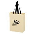 Natural Cotton Canvas Grocery Tote Bag - Image 1
