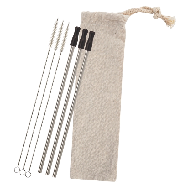 3-Pack Stainless Straw Kit with Cotton Pouch - Image 10