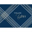 Thank You Card Blue Geometric