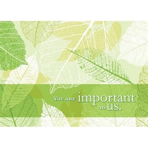You'Re Important To Us Card