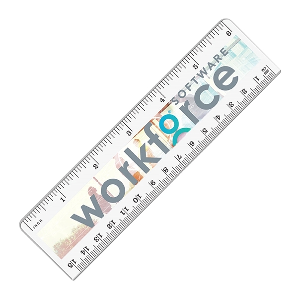 6" Plastic Ruler (front), Full Color Digital - Image 2