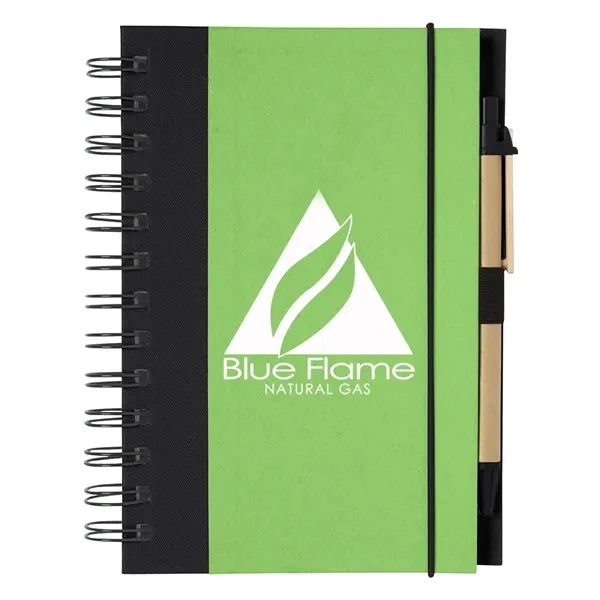 Eco-Inspired 5" x 7" Spiral Notebook & Pen - Image 13