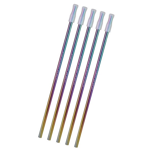 5- Pack Park Avenue Stainless Straw Kit with Cotton Pouch - Image 7