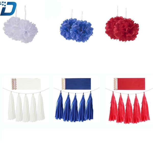 American Independence Day Decoration Balloon Paper Fan Flowe - Image 4