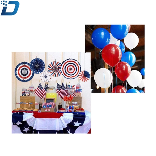 American Independence Day Decoration Balloon Paper Fan Flowe - Image 5