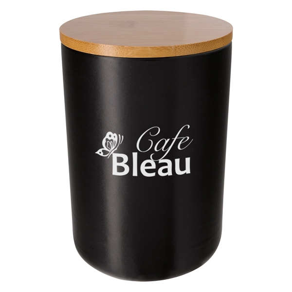 24 Oz. Ceramic Container With Bamboo Lid - Image 6