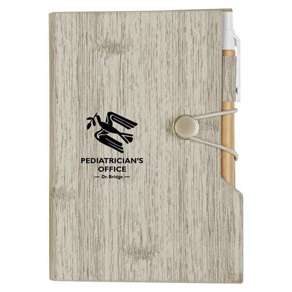 4" X 6" Woodgrain Look Notebook With Sticky Notes And Flags - Image 7